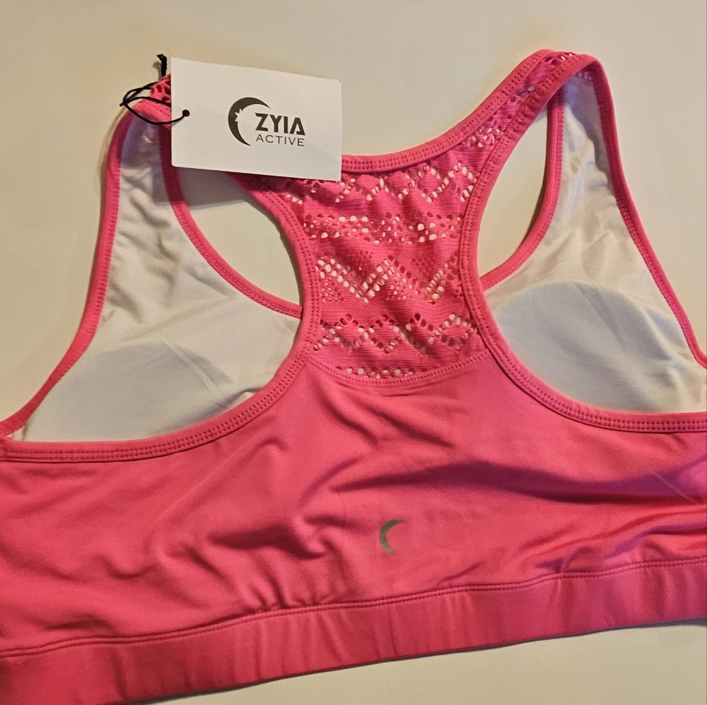 ZYIA Active Hot Pink Bomber Sports Bra XXL NWT - Picture 3 of 6